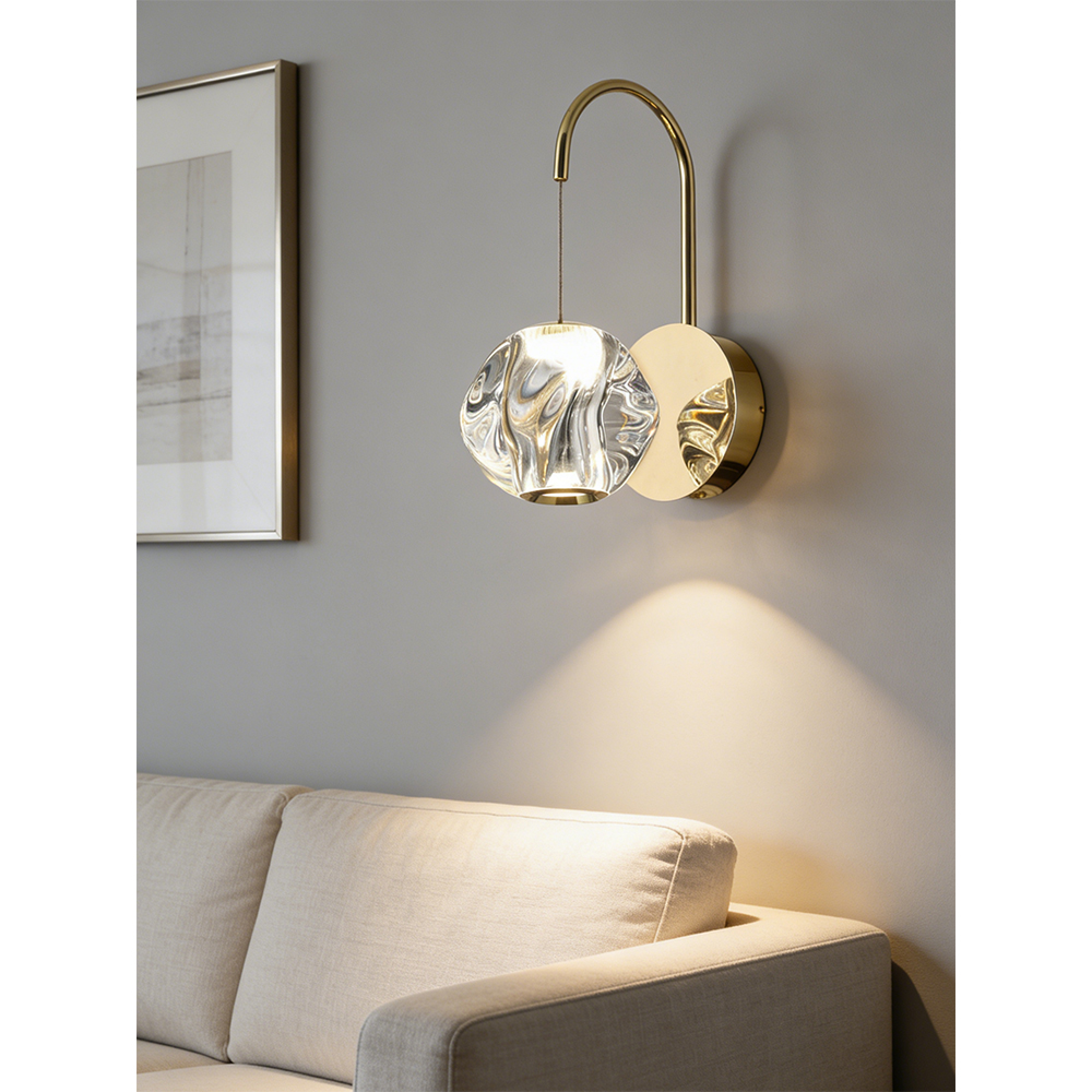 Aplica LED MYRIA Stone MY10327GD, 6W, 251lm, 4000K, IP20, auriu