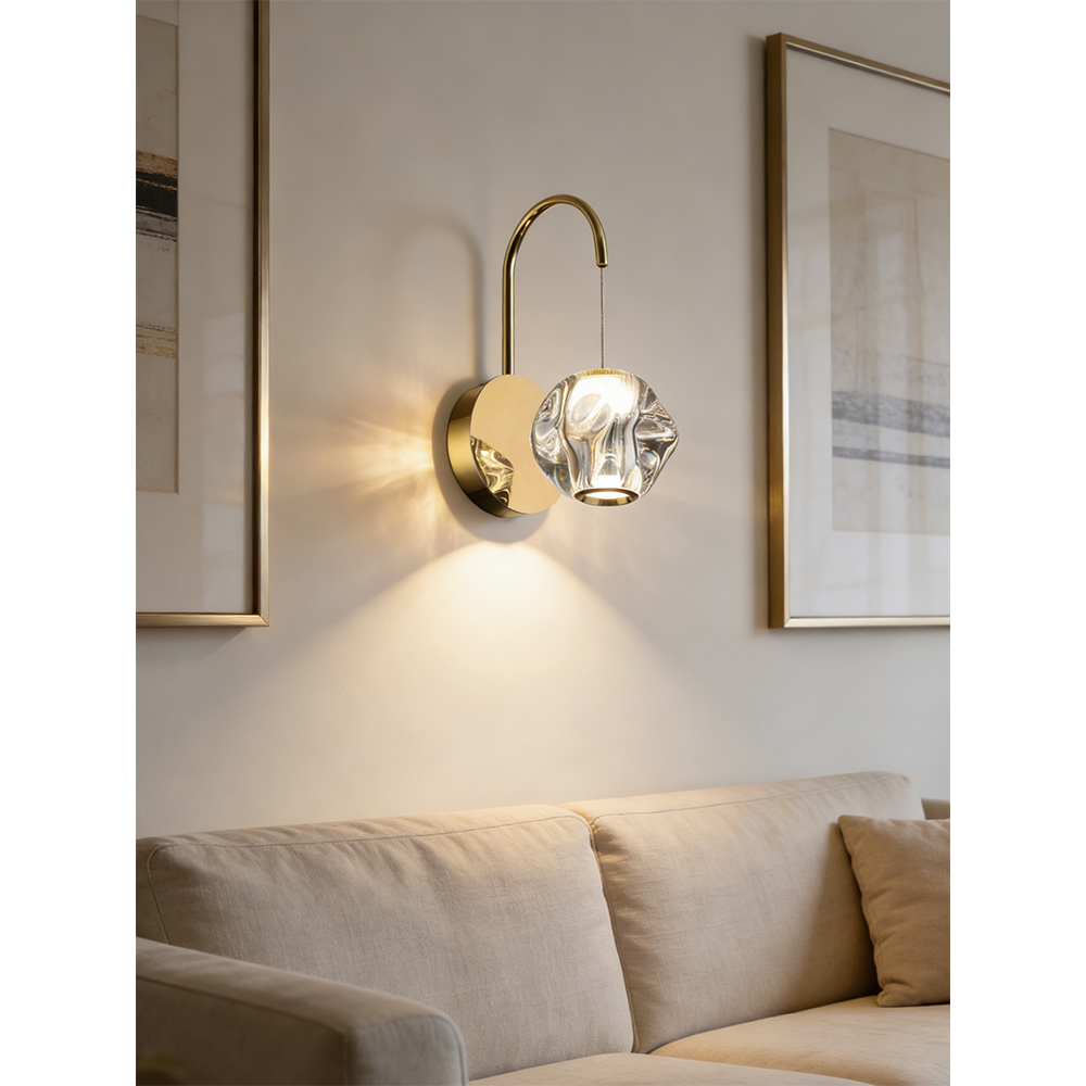 Aplica LED MYRIA Stone MY10327GD, 6W, 251lm, 4000K, IP20, auriu