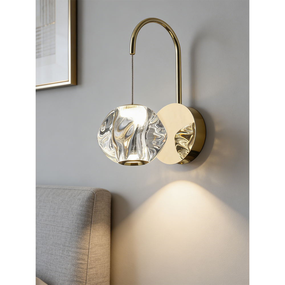 Aplica LED MYRIA Stone MY10327GD, 6W, 251lm, 4000K, IP20, auriu