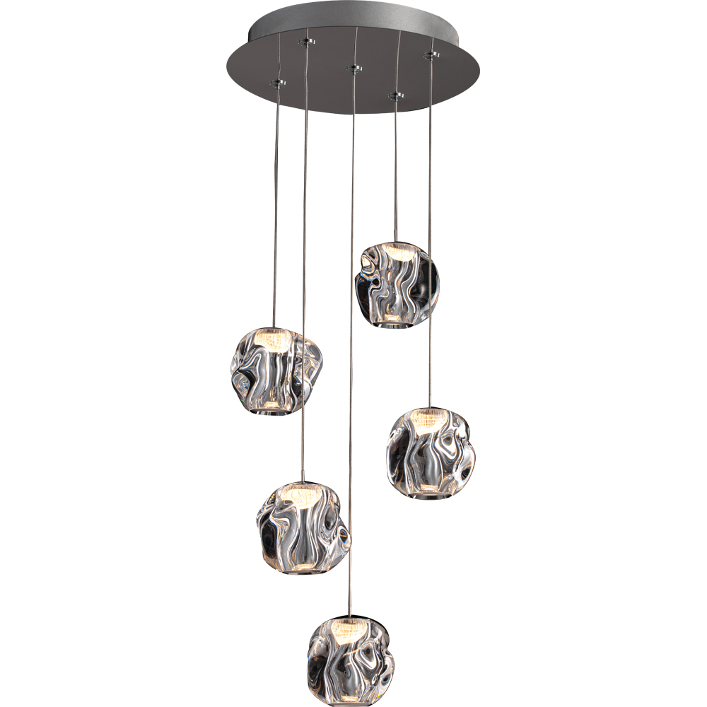 Lustra LED MYRIA Stone MY10329CH, 24W, 1240lm, 4000K, IP20, crom