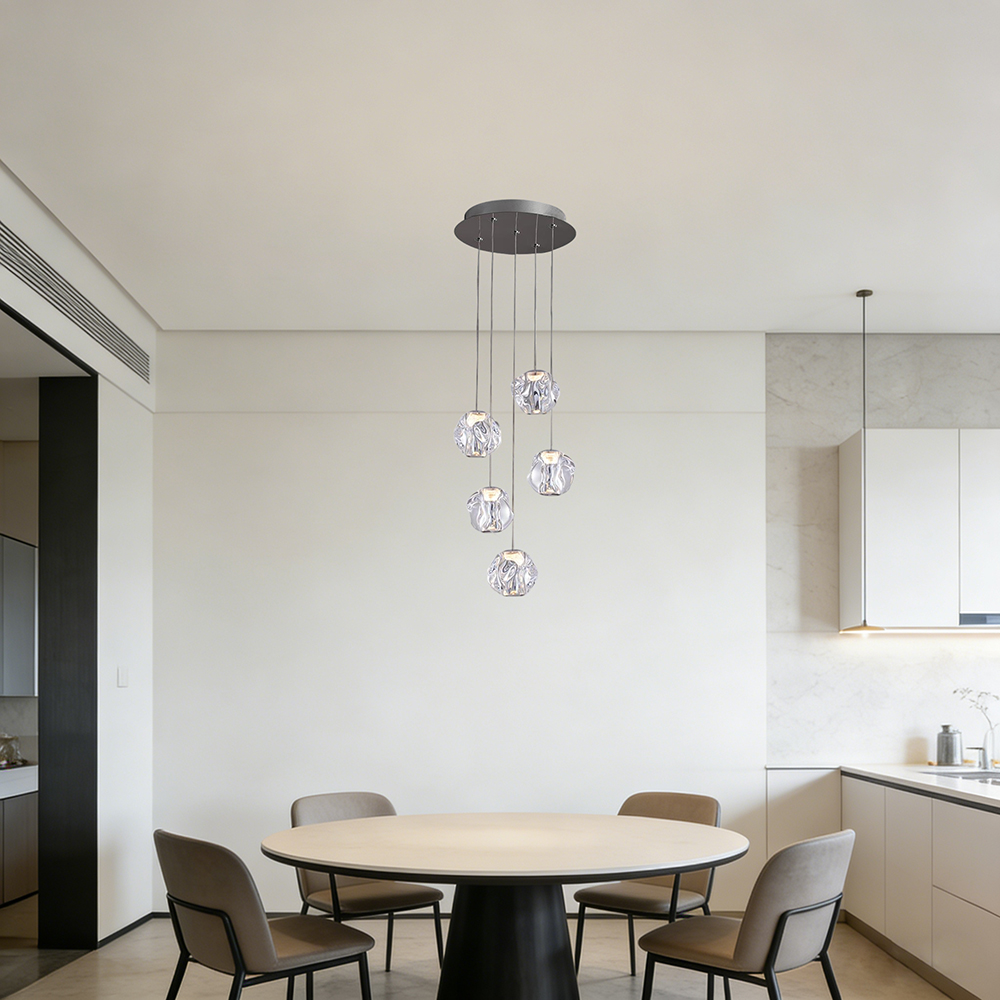 Lustra LED MYRIA Stone MY10329CH, 24W, 1240lm, 4000K, IP20, crom