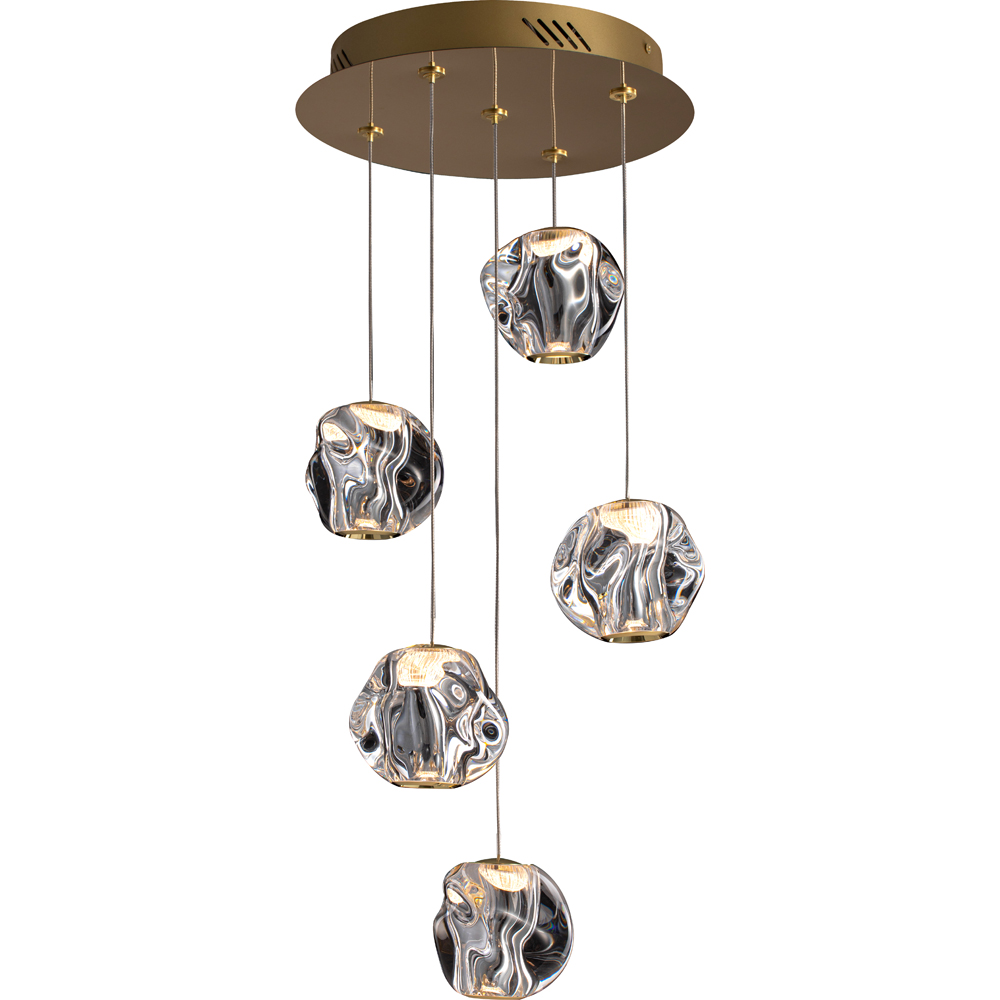 Lustra LED MYRIA Stone MY10329GD, 24W, 1210lm, 4000K, IP20, auriu