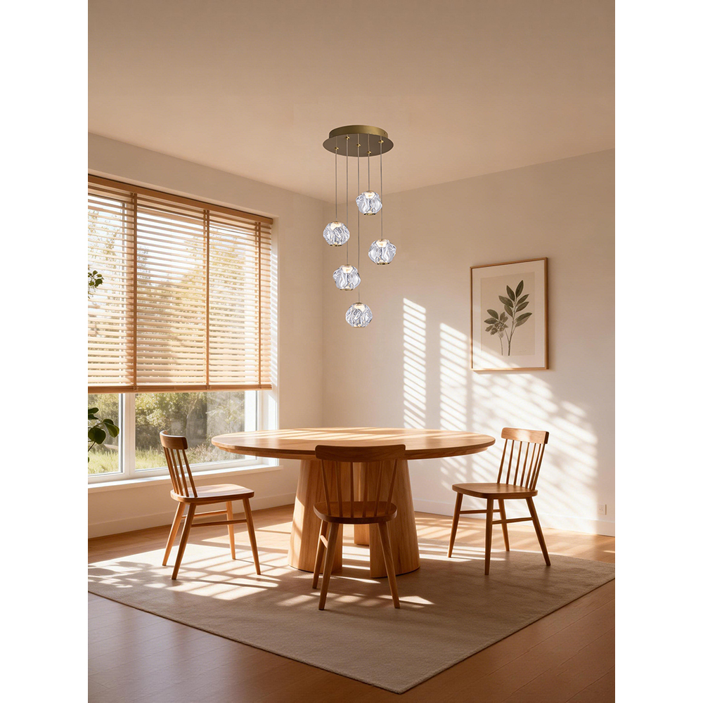 Lustra LED MYRIA Stone MY10329GD, 24W, 1210lm, 4000K, IP20, auriu