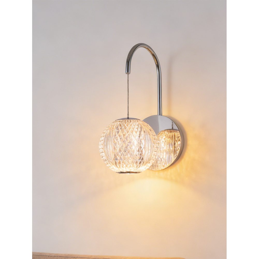Aplica de perete MYRIA Diamond MY10334, LED, 6W, 11x18x26 cm, crom