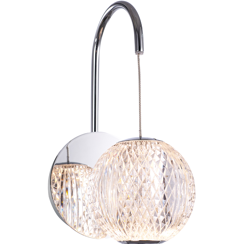 Aplica de perete MYRIA Diamond MY10334, LED, 6W, 11x18x26 cm, crom