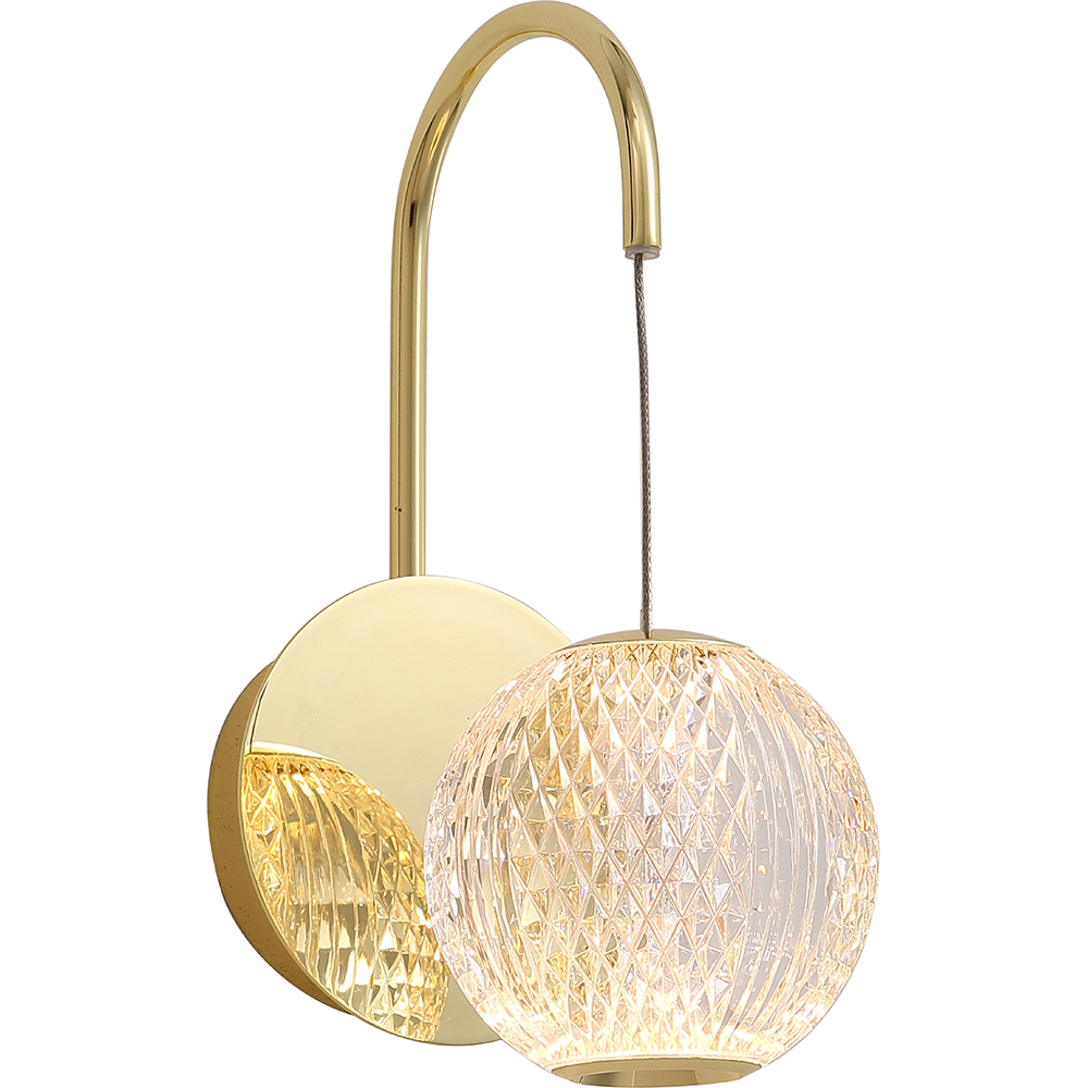 Aplica de perete MYRIA Diamond MY10334, LED, 6W, 11x18x16 cm, auriu