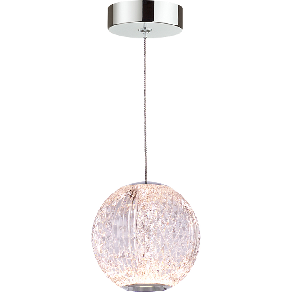Pendul suspendat MYRIA Diamond MY10335, LED, 6W, 12x12x150 cm, crom