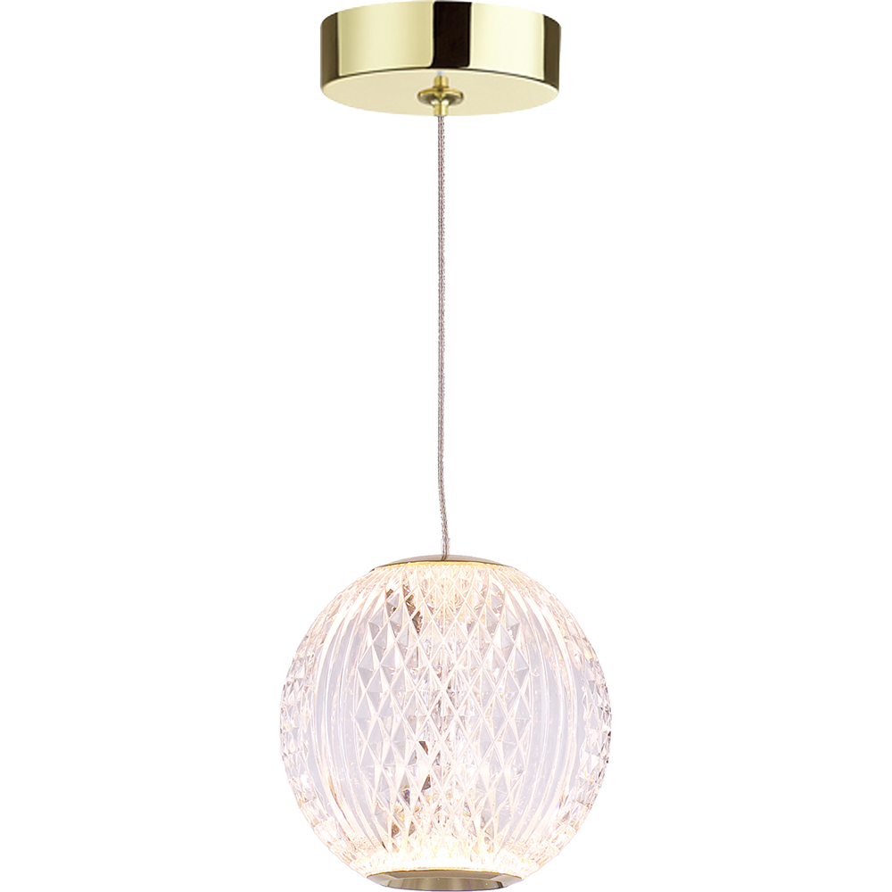 Pendul suspendat MYRIA Diamond MY10335, LED, 6W, 12x12x150 cm, auriu