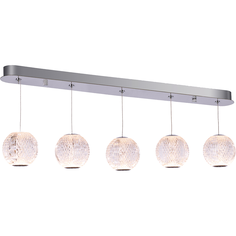 Lustra suspendata MYRIA Diamond MY10338, LED, 24W, 84x11x150 cm, crom
