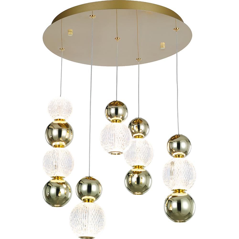 Lustra LED MYRIA Diamond MY10343, 31W, 2093.3lm, 4000K, IP20, auriu
