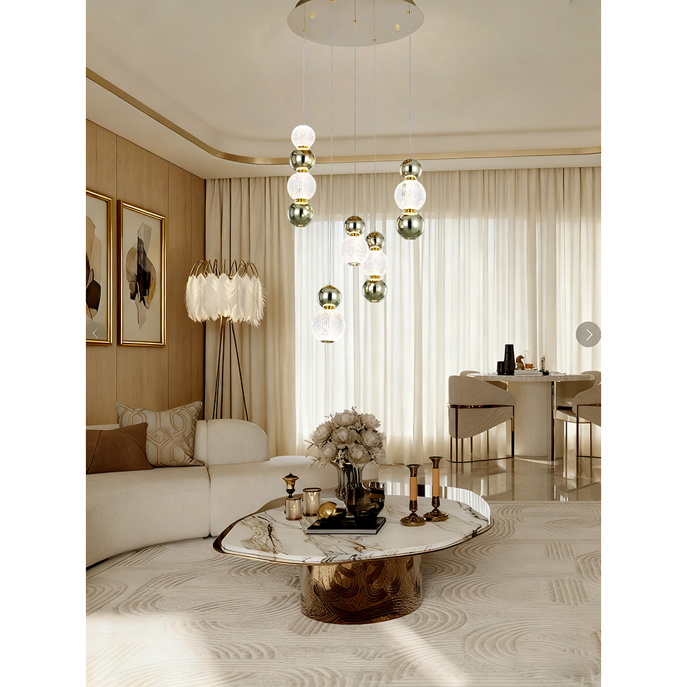 Lustra LED MYRIA Diamond MY10343, 31W, 2093.3lm, 4000K, IP20, auriu