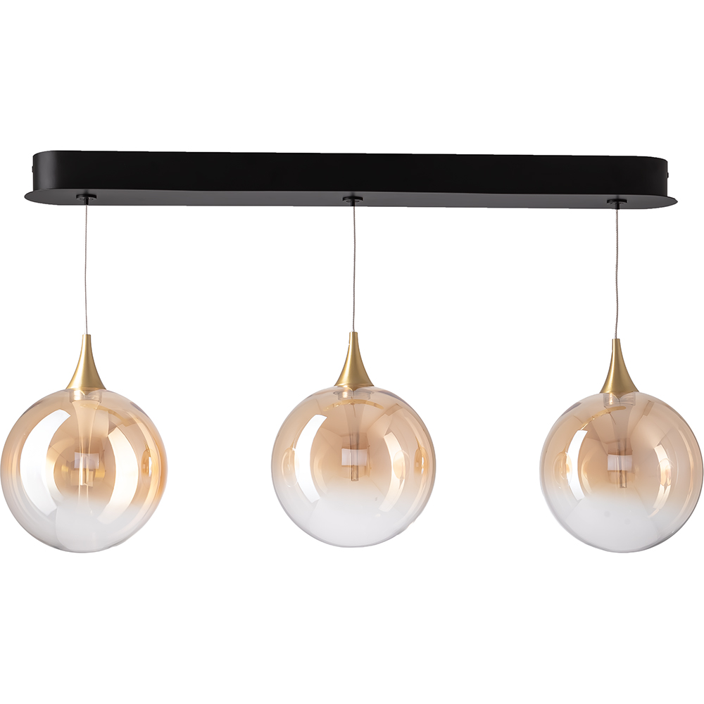 Lustra suspendata MYRIA Globe MY10347, LED, 13W, 68x16x150 cm, auriu-negru