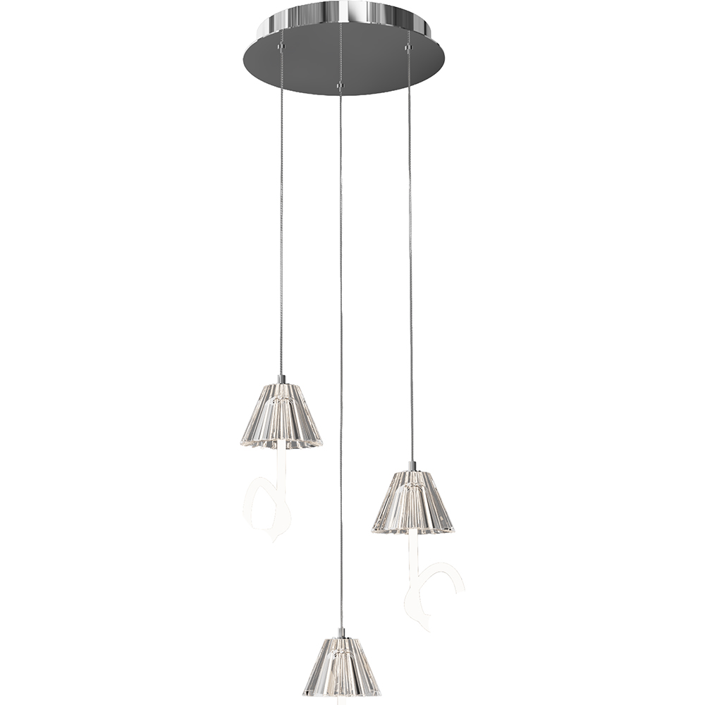 Lustra suspendata MYRIA Aria LED, 17W, 4000K, IP20, crom