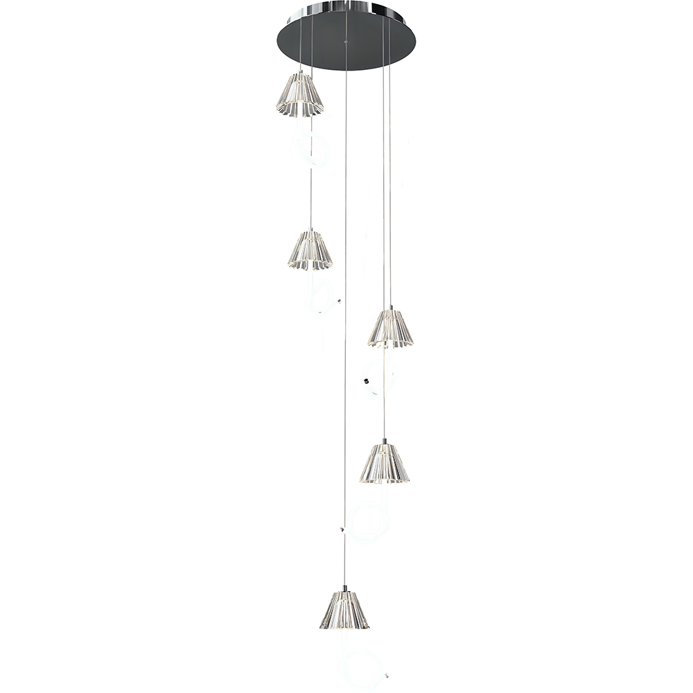 Lustra suspendata MYRIA Aria LED, 28W, 4000K, IP20, crom