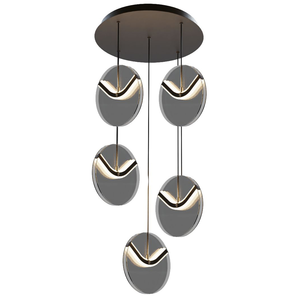 Lustra LED MYRIA Voluta MY10367DI, 32W, 743lm, 4000K, IP20, negru