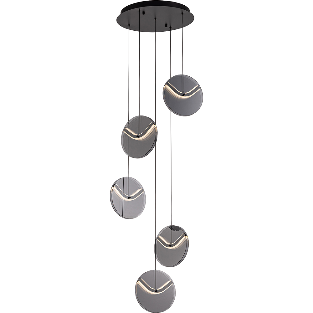 Lustra LED MYRIA Voluta MY10367DI, 32W, 743lm, 4000K, IP20, negru