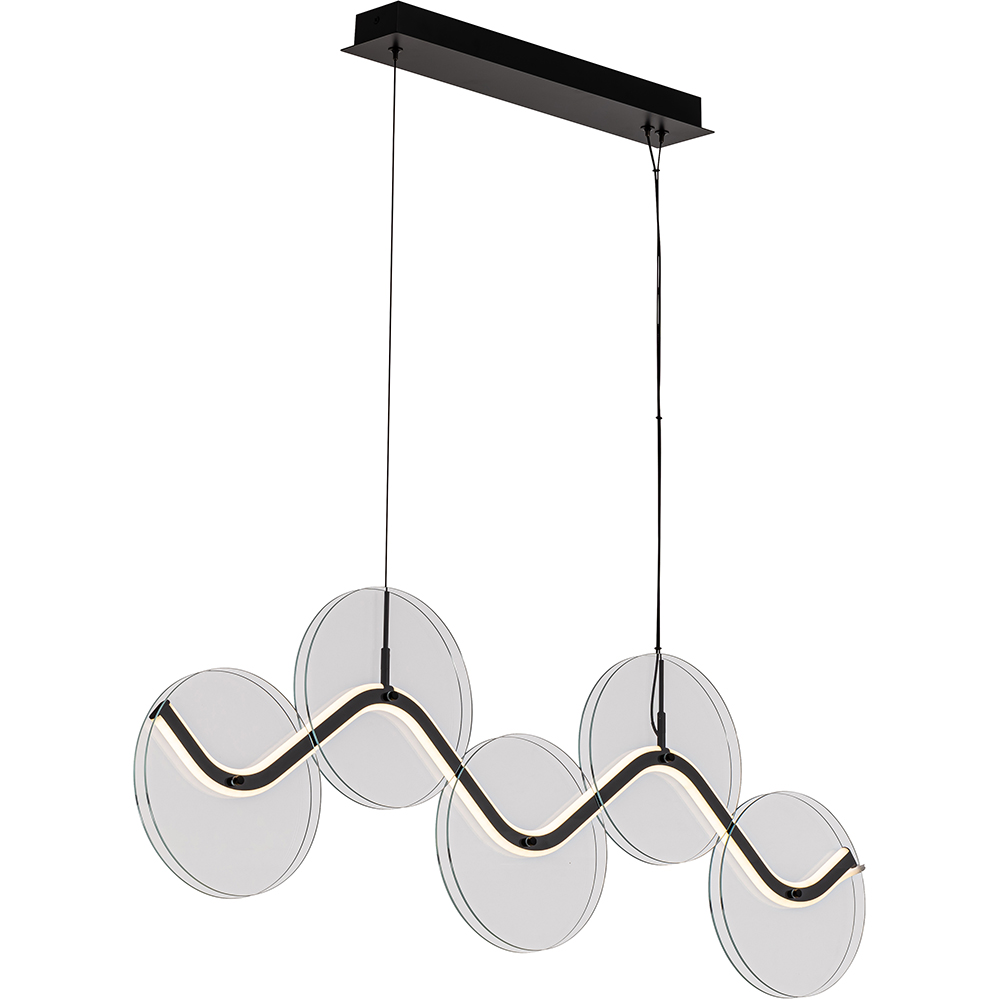 Lustra LED MYRIA Voluta MY10368BK, 32W, 2263lm, 4000K, IP20, negru
