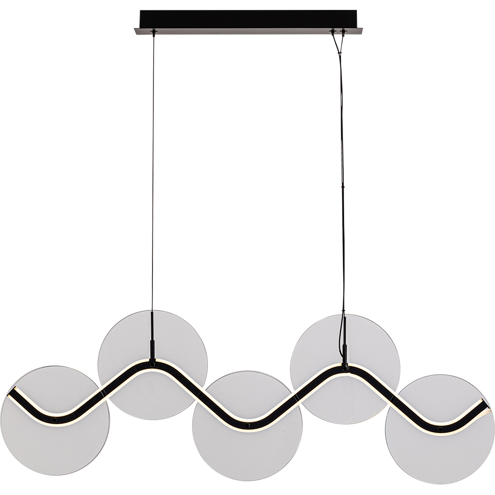 Lustra LED MYRIA Voluta MY10368BK, 32W, 2263lm, 4000K, IP20, negru