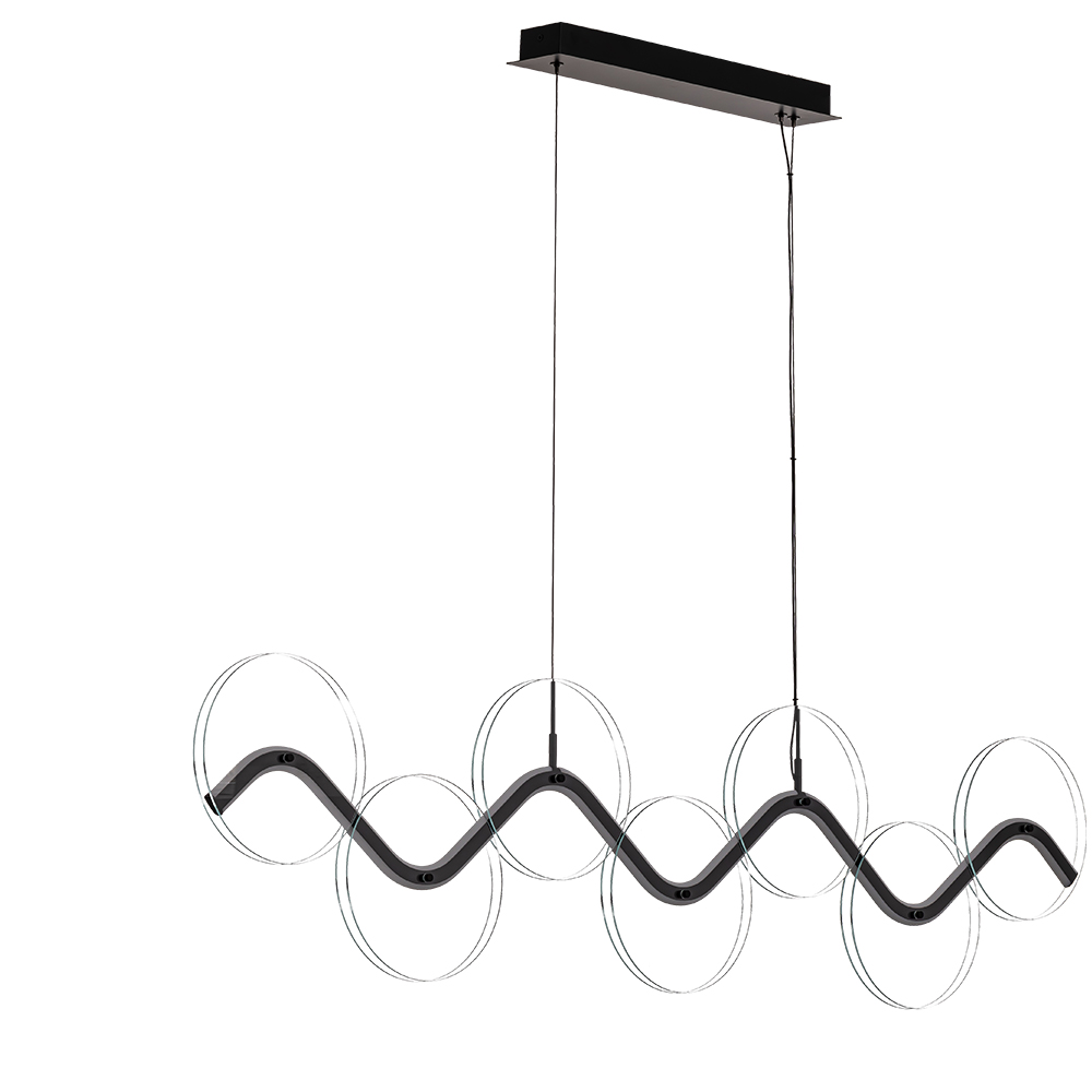 Lustra LED MYRIA Voluta MY10369BK, 40W, 2882lm, 4000K, IP20, negru