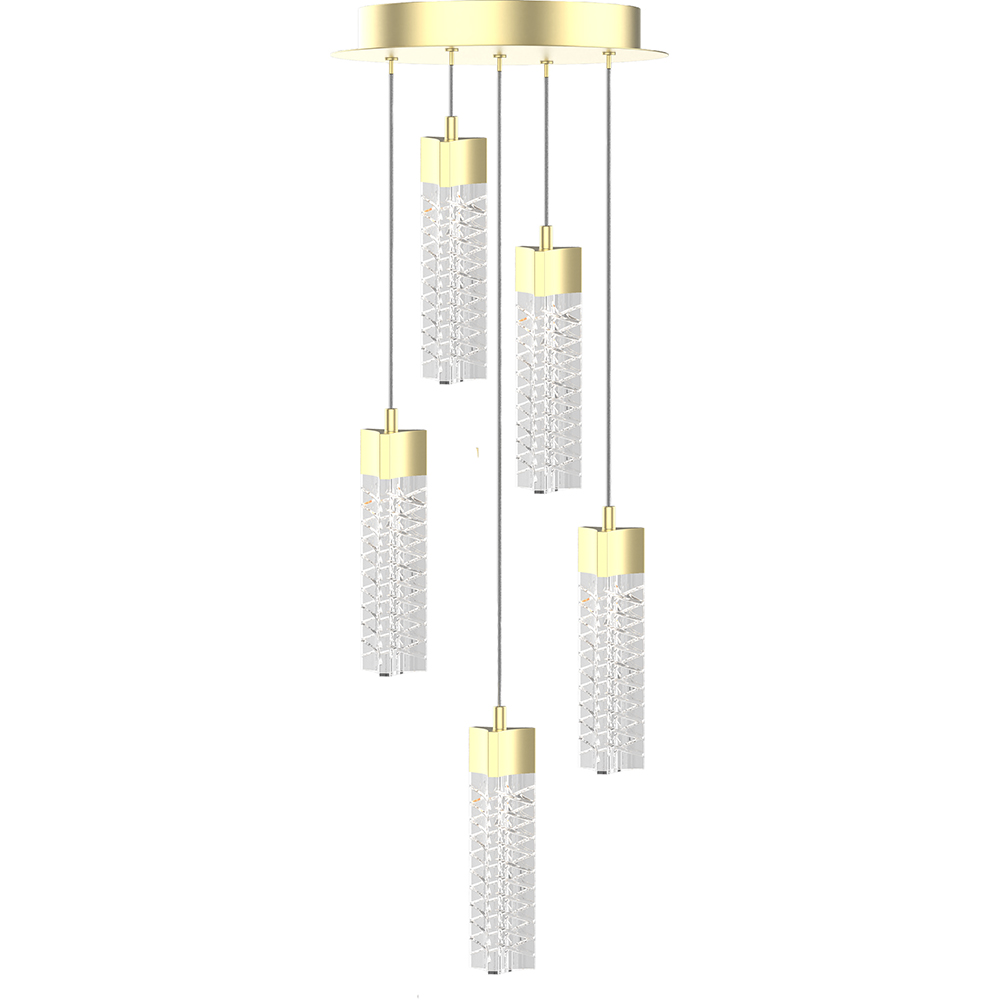 Lustra suspendata MYRIA Astra LED, 24W, 4000K, IP20, auriu