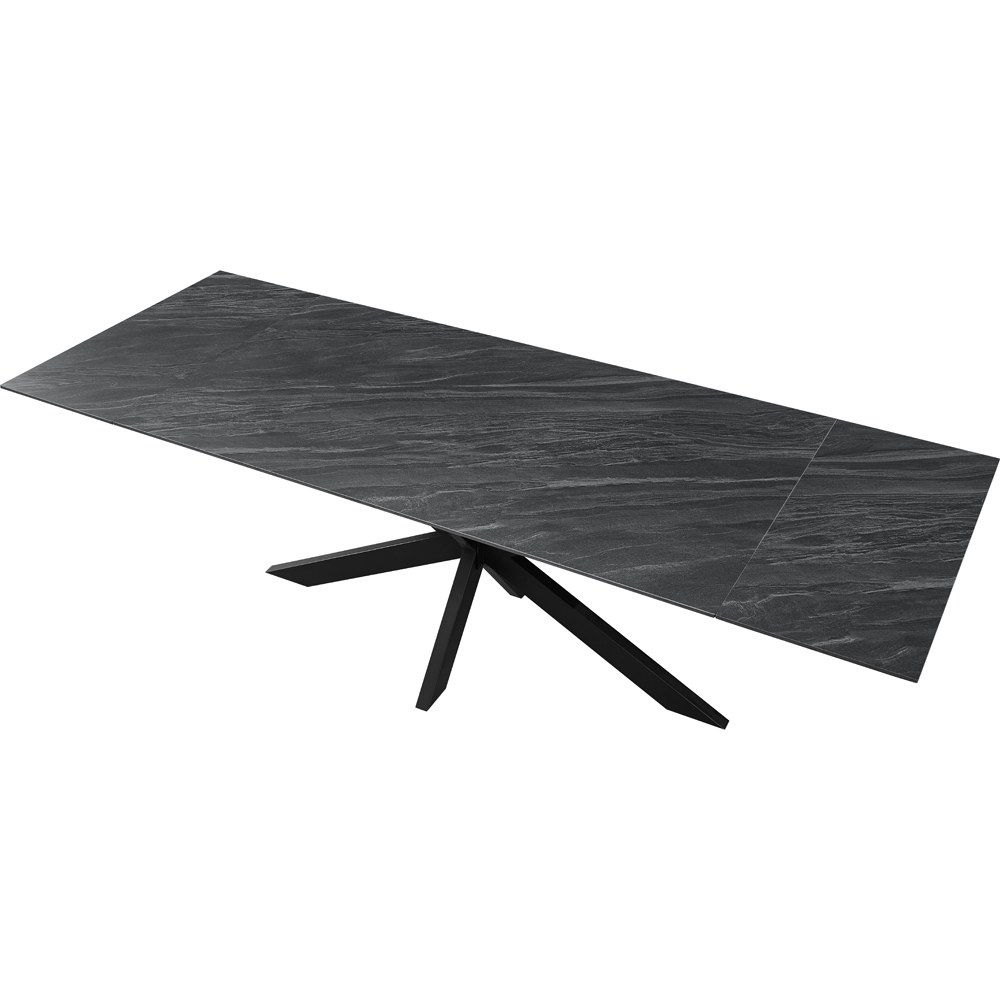Masa extensibila MYRIA NDT-2660, piatra sintetizata, 160-240 x 90 x 75 cm, negru
