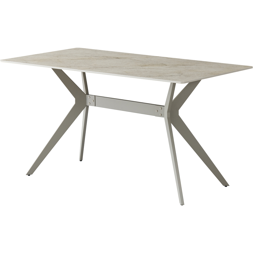 Masa bucatarie MYRIA NDT-2632, piatra sinterizata, 140 x 80 x 75 cm, bej