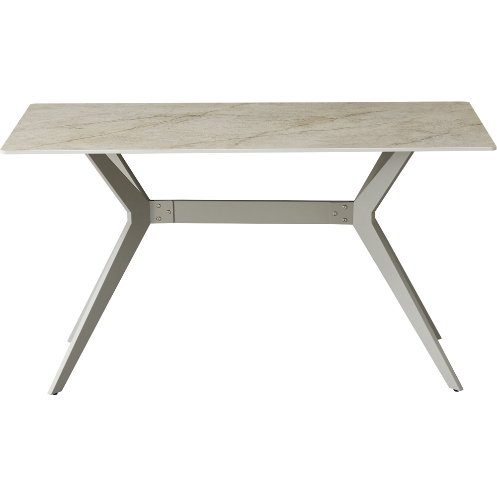 Masa bucatarie MYRIA NDT-2632, piatra sinterizata, 140 x 80 x 75 cm, bej