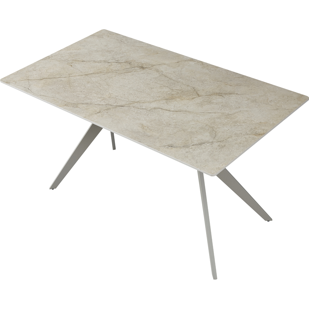 Masa bucatarie MYRIA NDT-2632, piatra sinterizata, 140 x 80 x 75 cm, bej
