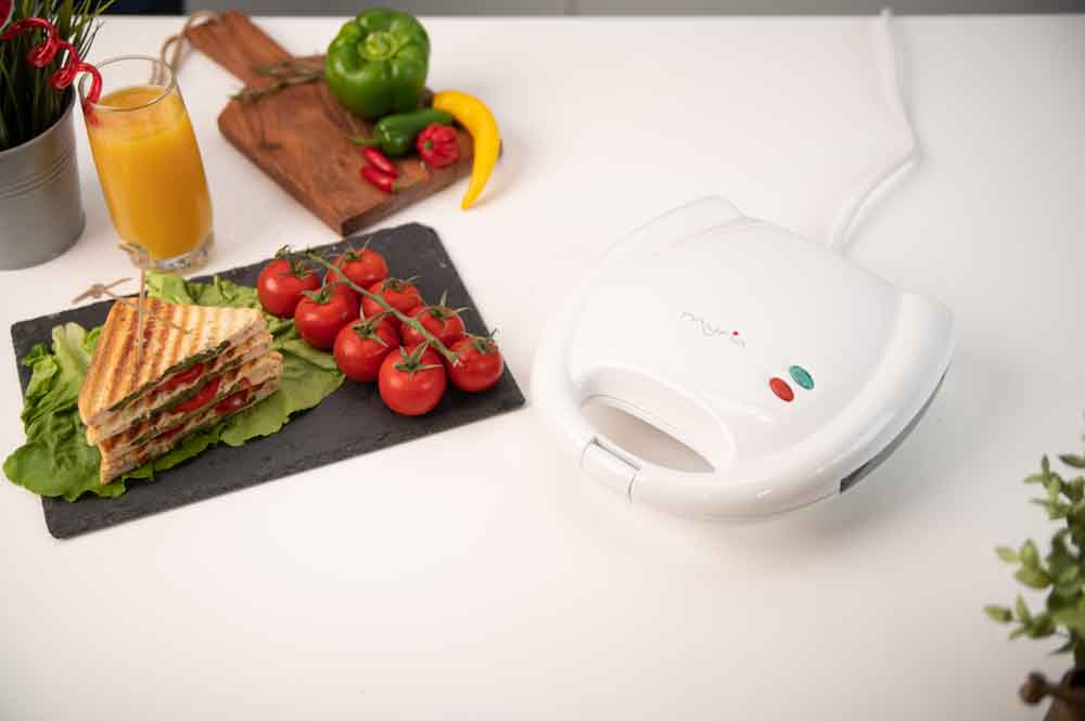 Sandwich maker MYRIA MY4108, 750W, alb 