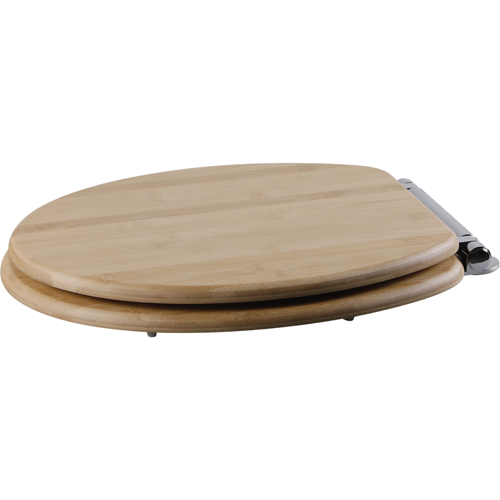 Capac WC GOODHOME Cervia MZ328UK20, inchidere lenta, duroplast, maro bamboo