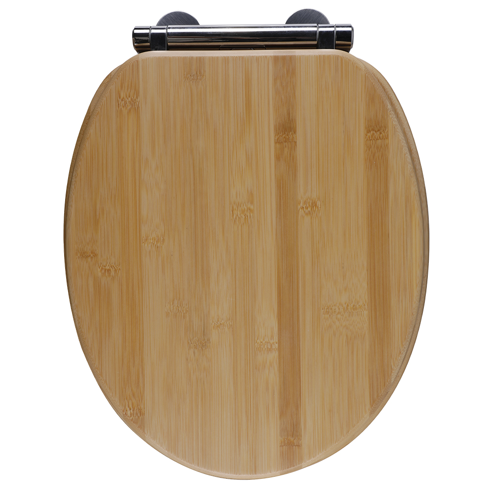 Capac WC GOODHOME Cervia MZ328UK20, inchidere lenta, duroplast, maro bamboo