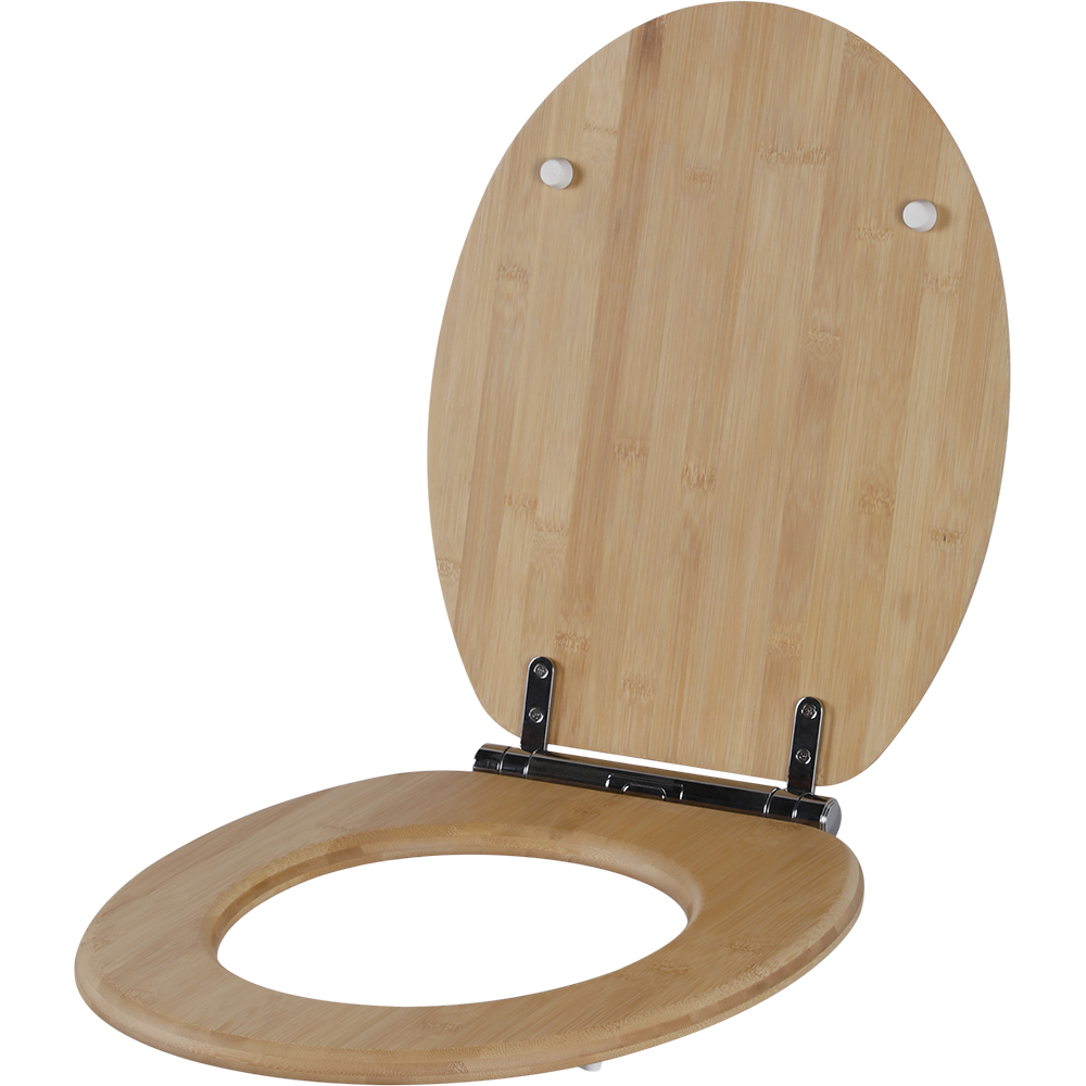 Capac WC GOODHOME Cervia MZ328UK20, inchidere lenta, duroplast, maro bamboo