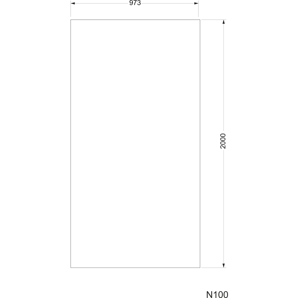 Sticla pentru paravan dus walk-in SANOTECHNIK Sanoflex N100S, 100 x 200 cm, transparent