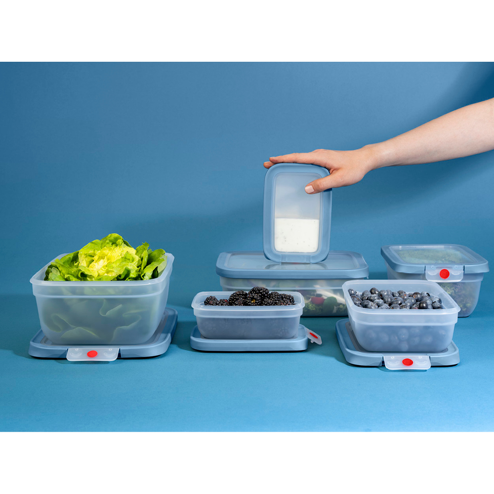 Set caserole TEFAL Oneclick N1230210, 3 piese, 0.5-2.3l, plastic, albastru