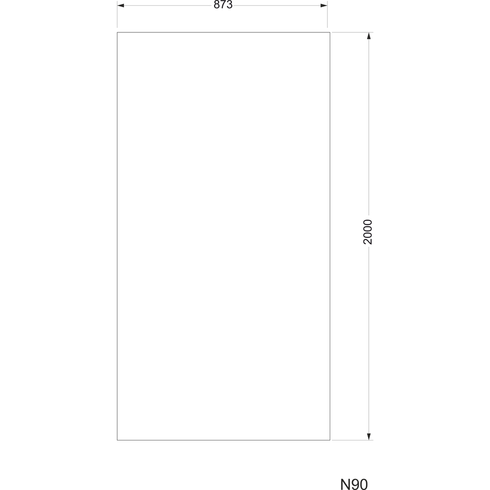 Sticla pentru paravan dus walk-in SANOTECHNIK Sanoflex N90S, 90 x 200 cm, transparent