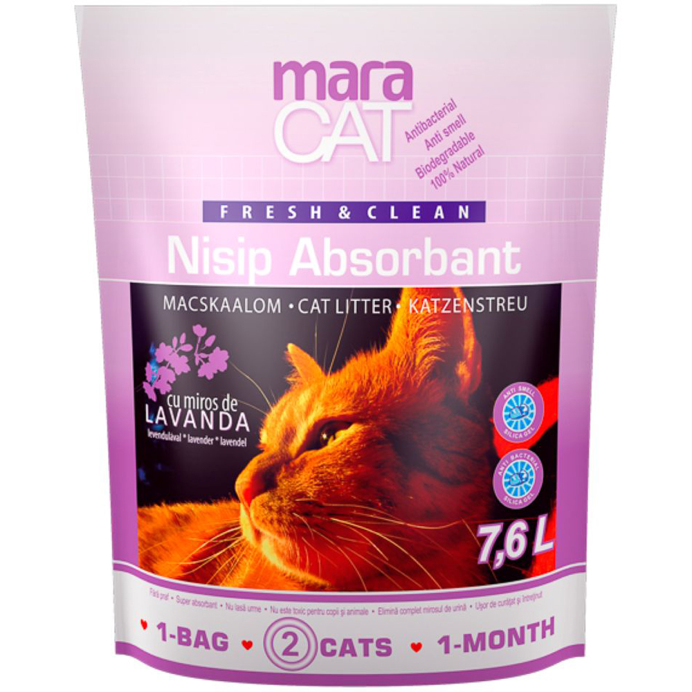 Asternut igienic pentru pisici MARAVET Lavanda, 7.6 l