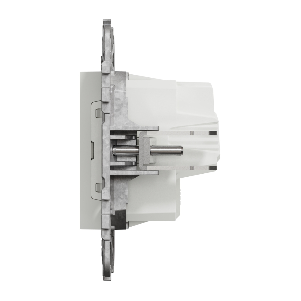 Priza SCHNEIDER Noua Unica NU503718Z, 2P+E 16A, IP20, Obturatoare, Suport fixare si gheare, alb