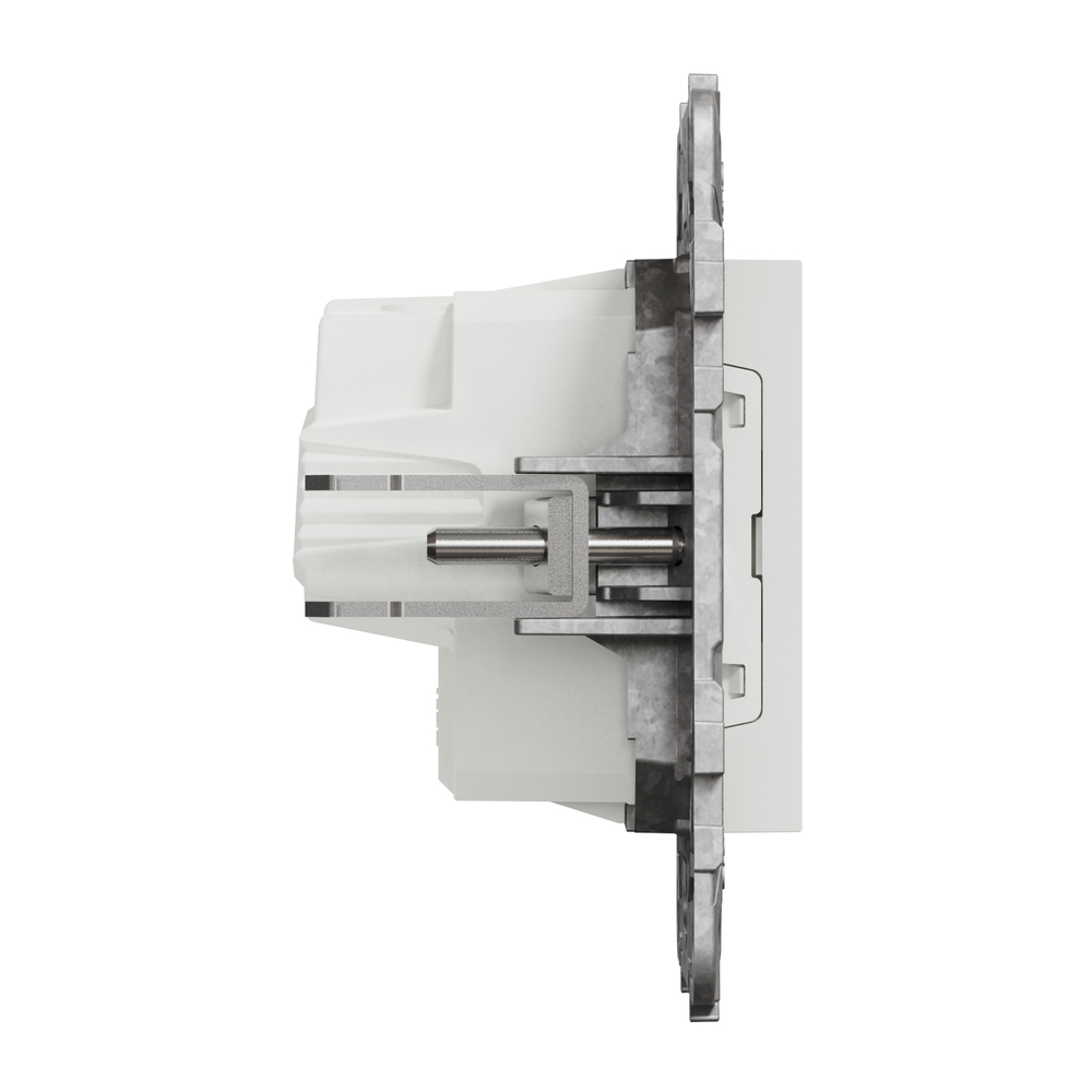 Priza SCHNEIDER Noua Unica NU503718Z, 2P+E 16A, IP20, Obturatoare, Suport fixare si gheare, alb