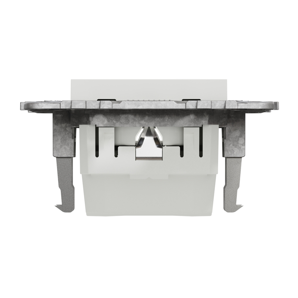 Priza SCHNEIDER Noua Unica NU503718Z, 2P+E 16A, IP20, Obturatoare, Suport fixare si gheare, alb