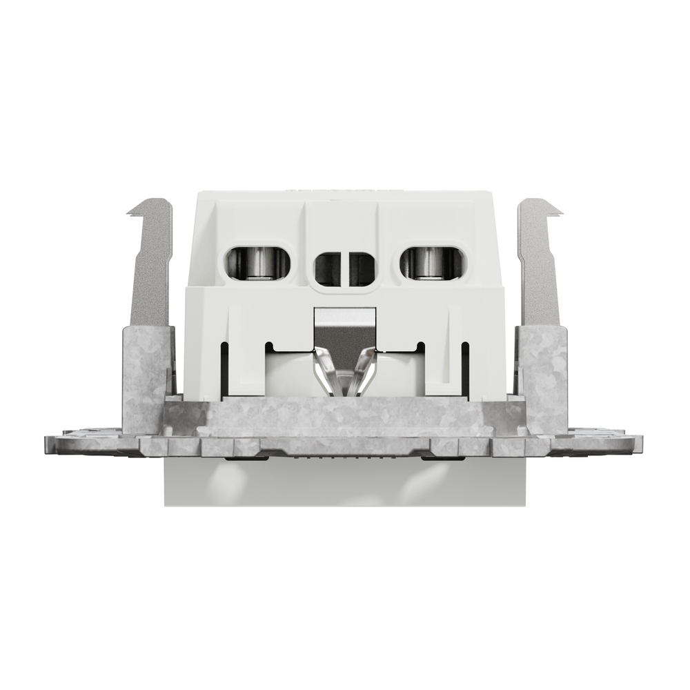 Priza SCHNEIDER Noua Unica NU503718Z, 2P+E 16A, IP20, Obturatoare, Suport fixare si gheare, alb