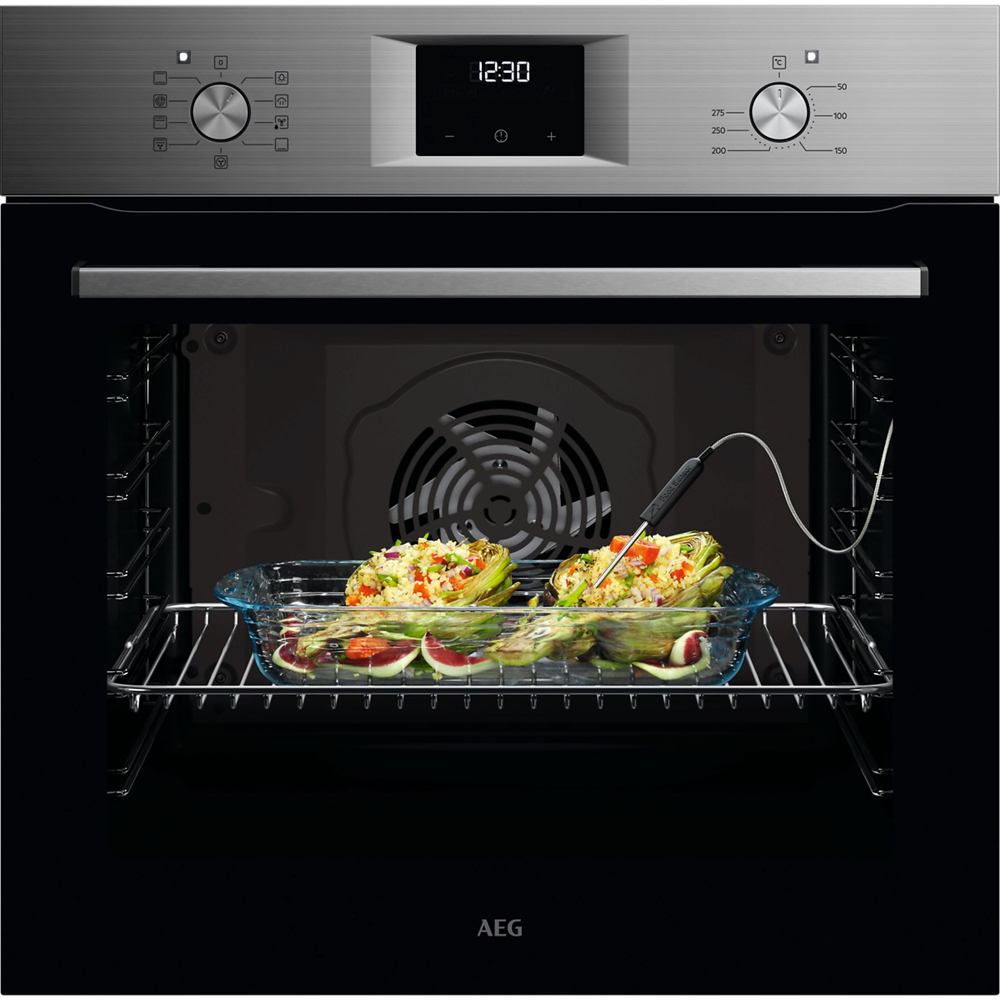 Cuptor incorporabil AEG SurroundCook OA5CB31SM, Electric, Gatire cu abur, Autocuratare catalitica, 72 l, Clasa A, inox-negru
