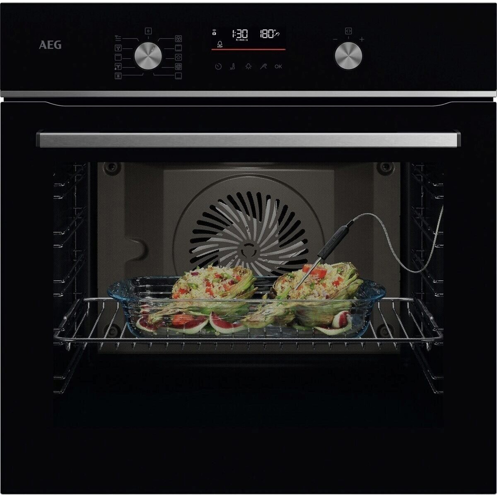 Cuptor incorporabil AEG Steambake OA5CB531AB, Electric, Gatire cu abur, Autocuratare catalitica, 71 l, Clasa A+, negru