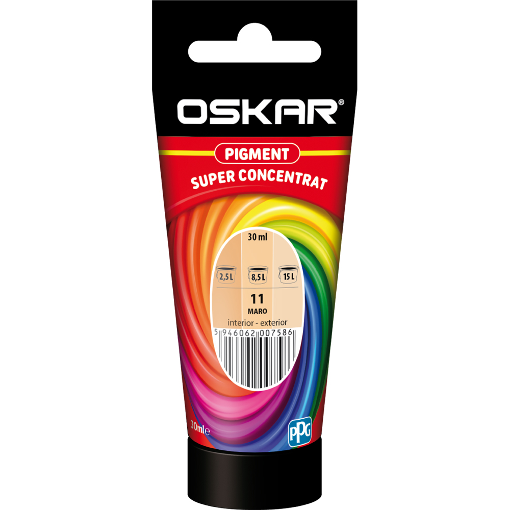 Pigment super concentrat OSKAR 11, interior/exterior, 30ml, maro