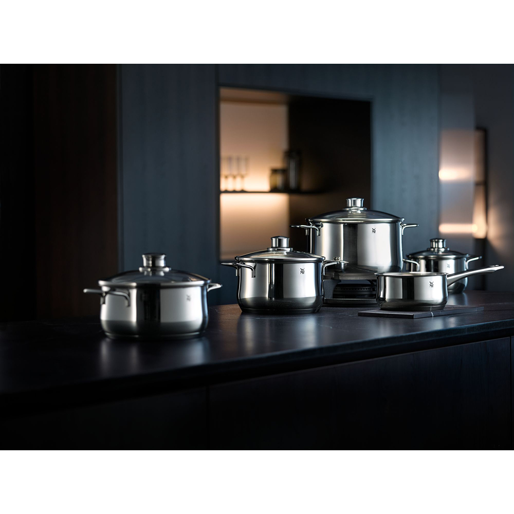 Set vase WMF Diadem Plus 733556040, 5 piese, 16-24cm, 1.5-6.5l, inox argintiu