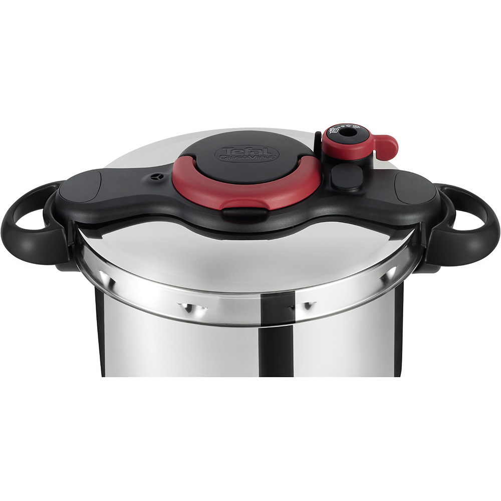 Oala sub presiune TEFAL Clipsominut Easy, 9l, inox, argintiu