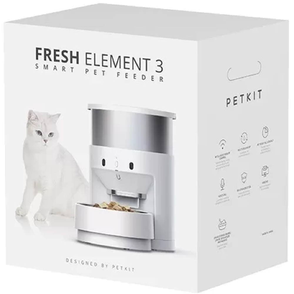 Hranitor automat animale de companie PETKIT Fresh Element 3, Smart, 5 l, alb-gri