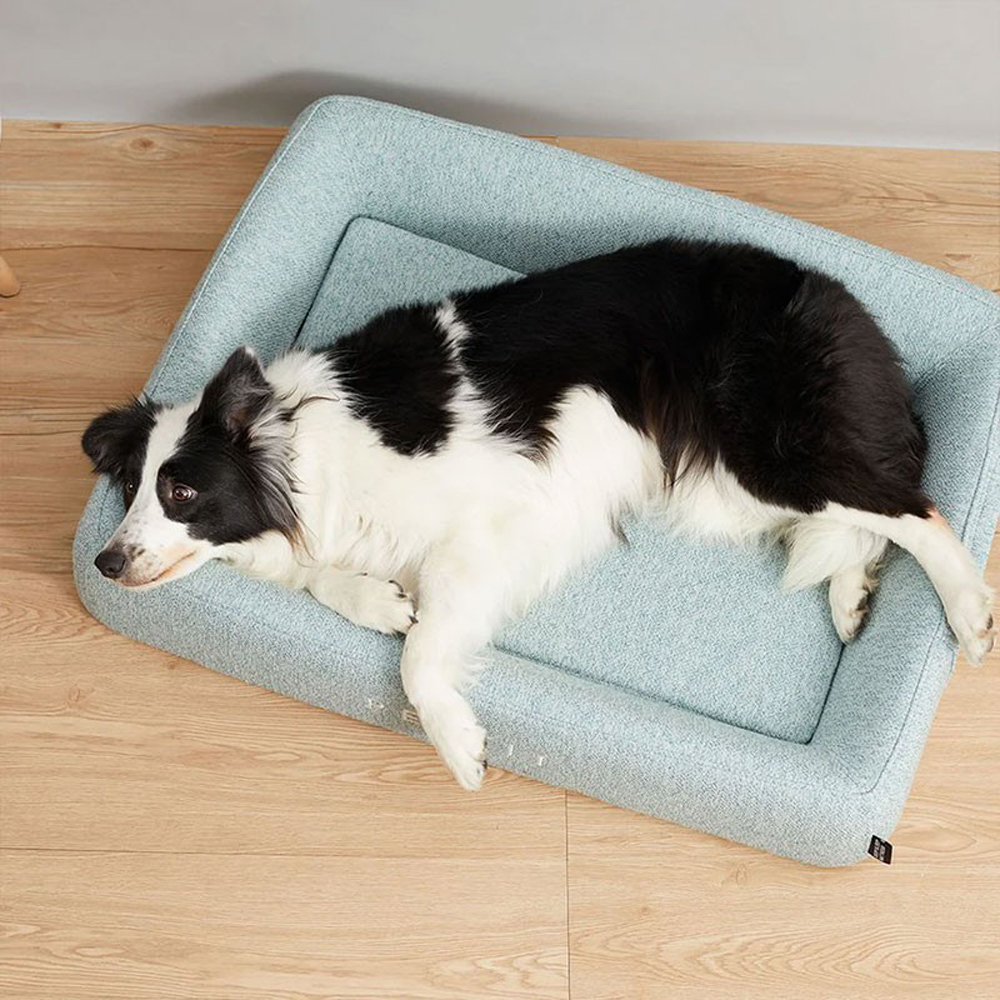 Pat pisici PETKIT Four Season L, spuma cu memorie, 89 x 67 x 14.5 cm, albastru deschis