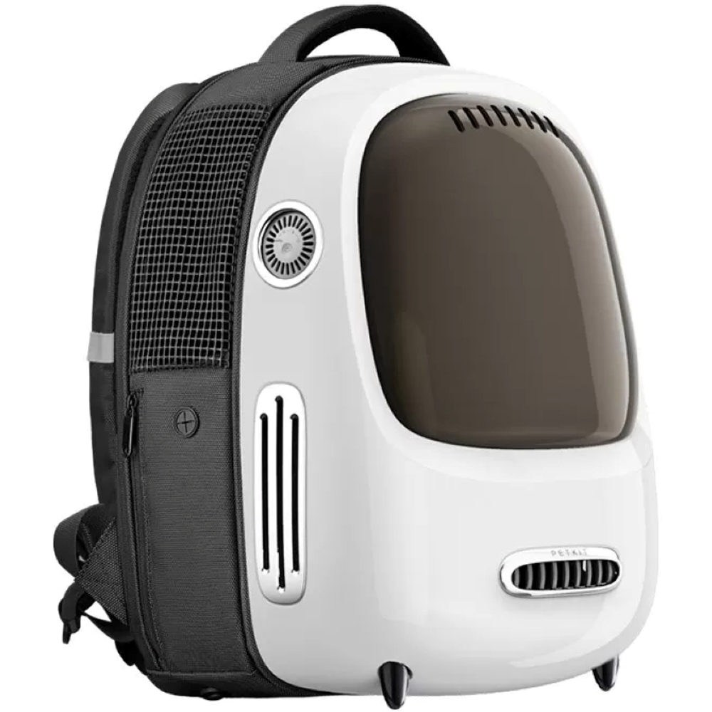 Rucsac transport animale de companie PETKIT Cat Travel, Hublou, plastic, 33 x 30 x 45 cm, alb