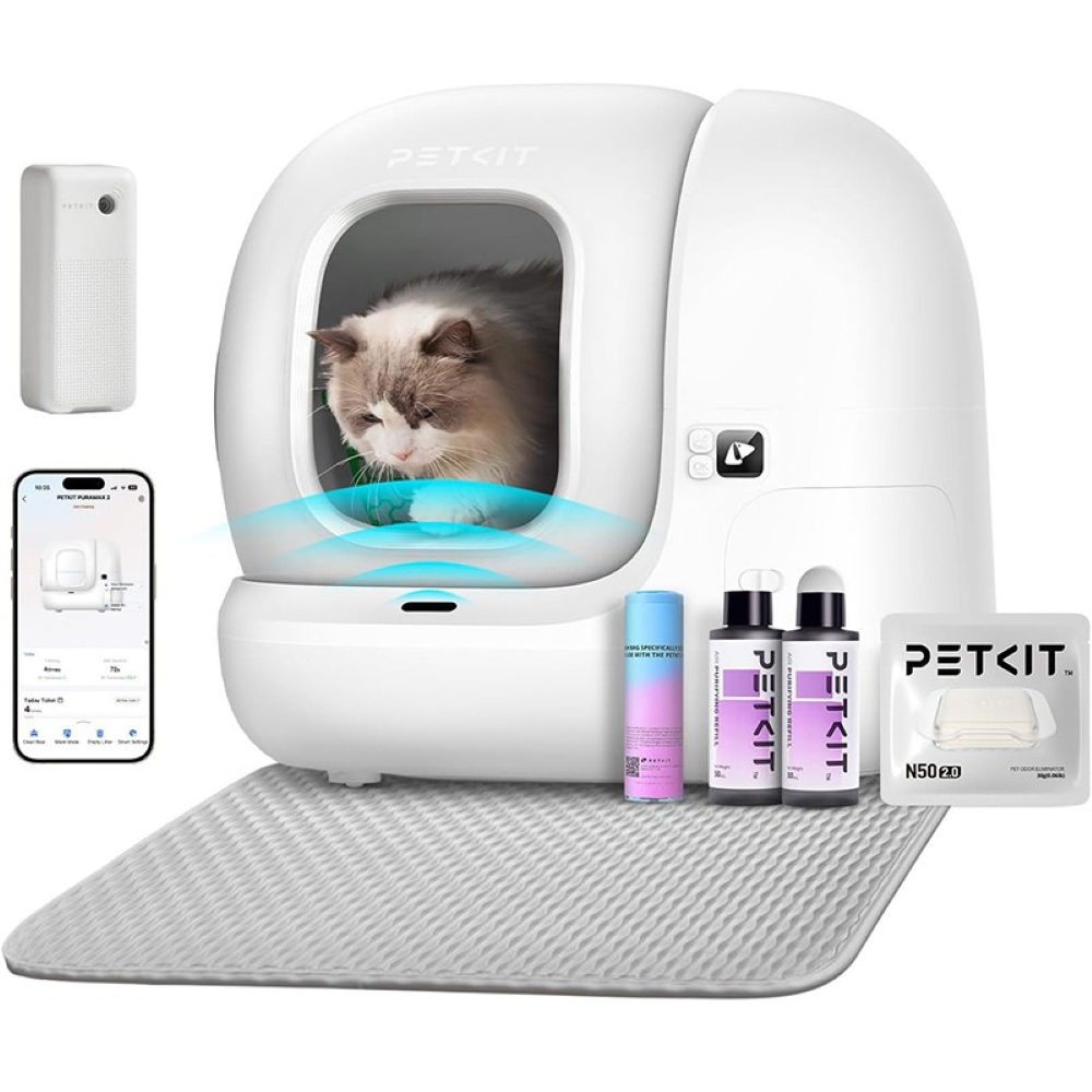 Litiera acoperita PETKIT Pura Max 2, Smart, ABS, 65 x 56 x 63 cm, alb