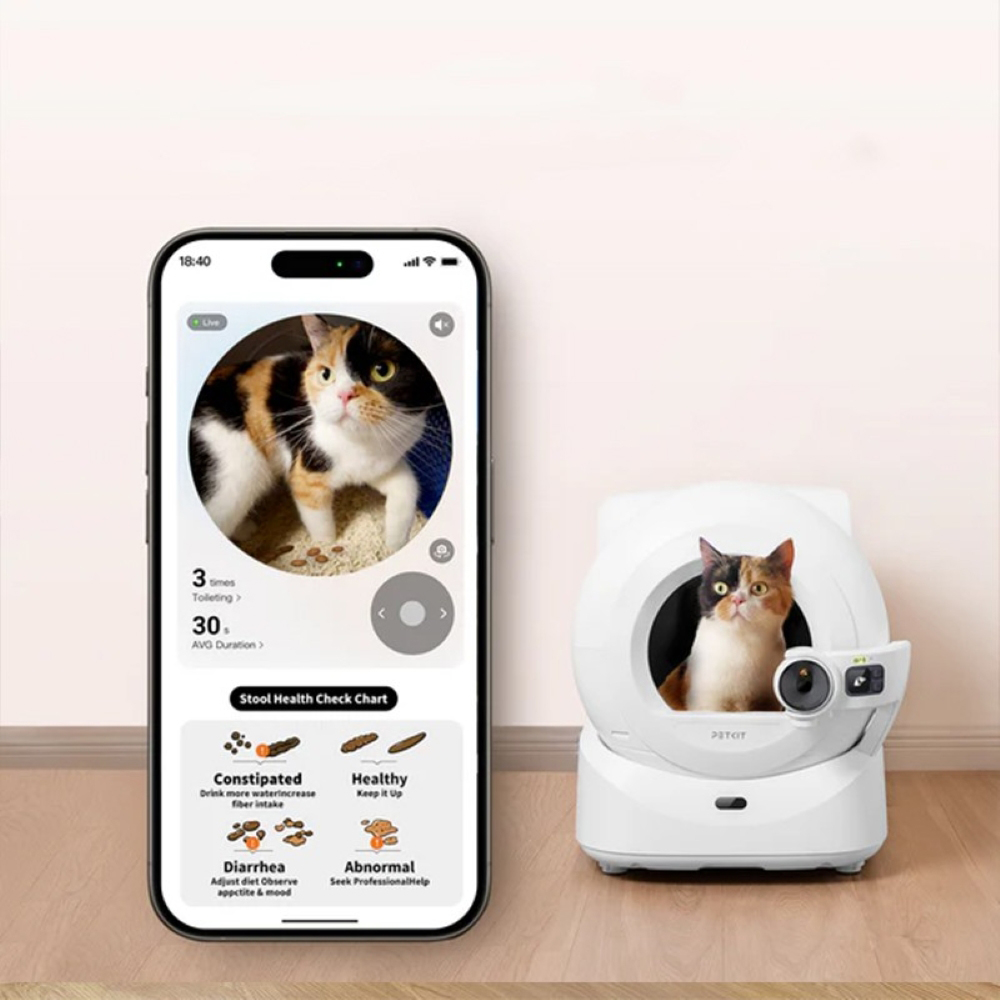 Litiera acoperita PETKIT Purabot Ultra AI, Smart, ABS, 78 x 55 x 65 cm, alb